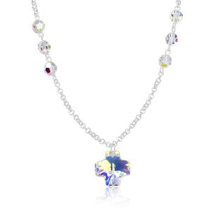 Colar Rosary Revestido Em Prata