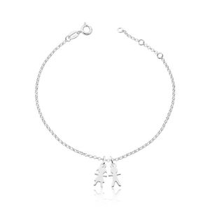 Pulseira Menina / Menino Com Revestimento Em Prata