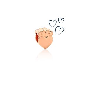 Charm Love Pets Revestido Em Ouro Rose