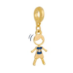 Charm Menino Revestido Em Ouro