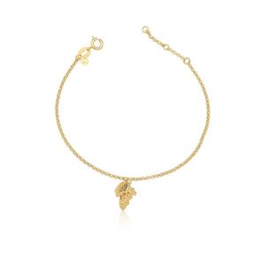 Pulseira Cacho De Uvas Revestida Em Ouro