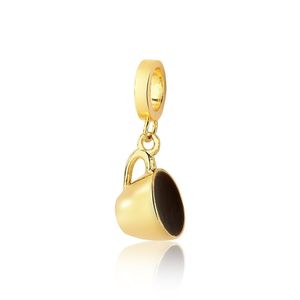 Charm Xícara Vl Café Revestido Em Ouro