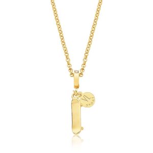 Colar Vl Sport Skate Revestido Em Ouro