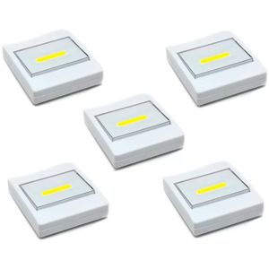 Kit 5 Luminárias Portáteis Interruptor Luz De Led