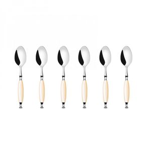 Kit 6 Colheres Para Sobremesa Doce 16cm Country Bugatti