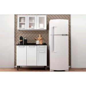 Cozinha Completa Múltipla 2 Peças 1 Aéreo + 1 Balcão Branco - Bertolini