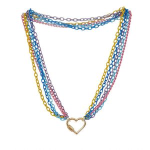 Choker Colorido Pingente Mosquetão