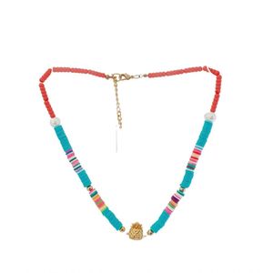 Choker Colorido Abacaxi Dourado