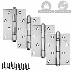Dobradiça Porta Pado 4030 Inox Escovada Rolamentada 4 Peças