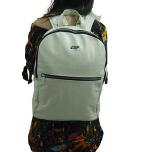 Mochila De Couro Unissex Zup Off White