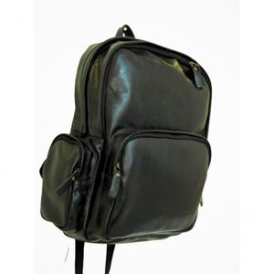 Mochila Em Couro Com Porta Notebook Preta Zup
