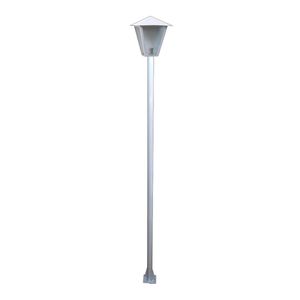 Poste E Luminária Colonial Romana De Jardim Branco 200cm