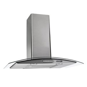 Coifa De Parede 70cm Vidro Curvo Duto Slim Inox 110v