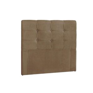 Cabeceira Cama Box Estofada Solteiro Solteiro Clean Plus Suede Marrom Taupe - Simbal