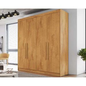 Guarda Roupa Solteiro 3 Gavetas E 4 Portas Nantes Peroba - Europa