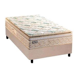 Conjunto Box Solteiro: Colchão Molas Paropas Masterpocket Ensacadas Eco Bamboo + Base Crc Courano Clean(88x188)