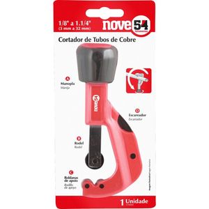Cortador De Tubo 1-8" à 1.1-4" para Cobre E Alumínio Nove54