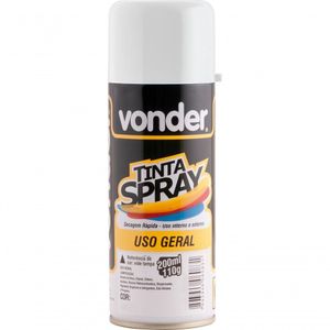 Tinta Spray Branco Fosco 200ml/110g - Vonder
