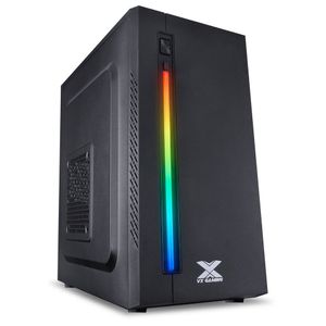 Gabinete Gamer Australis Preto Frontal Com Fita Led Rgb