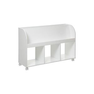 Livreiro Organizador Com Rodízios Brigite 100% Mdf (Livros)