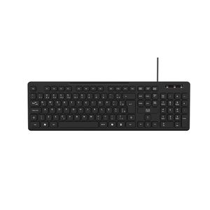 Teclado Com Fio 3 Níveis Ajustáveis Teclas Silenciosas E Conexão Usb Preto - Tc144 Preto