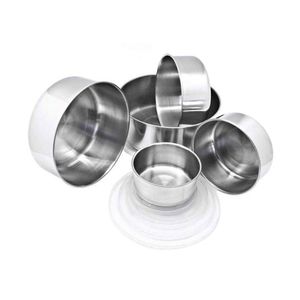 Conjunto De Bowls Tigelas Wincy Aço Inox 5 Peças