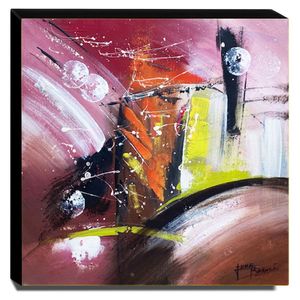 Quadro De Pintura Abstrato 60X60Cm-1800