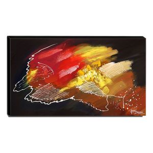 Quadro De Pintura Abstrato 60x105cm-1545