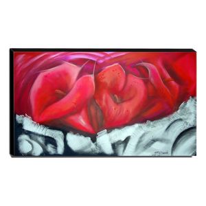 Quadro De Pintura Floral 70x120cm-0545