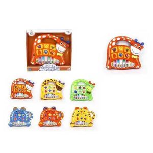 Teclado Baby Animais Luz E Som Girafa - Wellmix