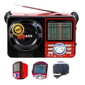 Radio Retro Bluethoo Recarregável Portátil Usb Fm Am