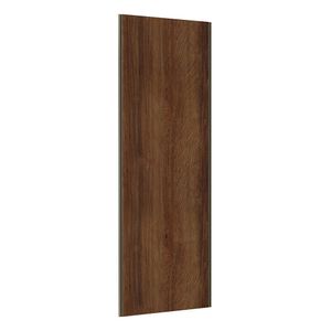 Porta De Correr Closet 80cm Com Puxador Perfil Inox E Kit Ferragem Prime Luciane Móveis Nogueira Dourado