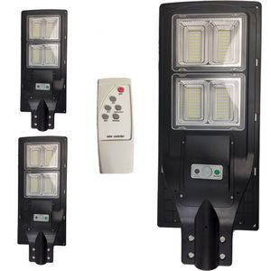 Luminaria Solar 240W Led Poste 3 Und Sensor Controle Refleto