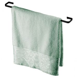 Toalheiro 60cm Suporte Toalha Banheiro Preto Fosco Future