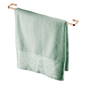 Porta Toalha Banho Banheiro Rose Gold 60 Cm Future Aço