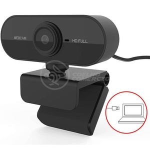 Webcam Câmera Full Hd 1080P Com Microfone Usb 2.0 360º