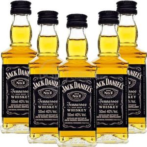 Kit 5 Padrinhos Casamento Miniatura Whisky Jack Daniels 50ml