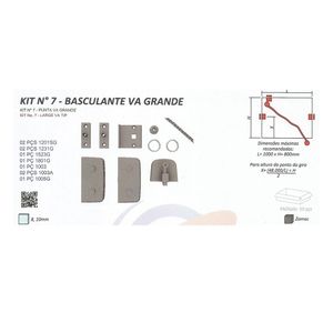 Kit 7 Basculante Va Grande Preto