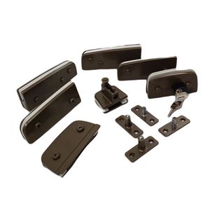 Kit 8 Porta Dupla Pivotante Marrom