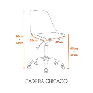 Cadeira De Escritório Chicago - Azul