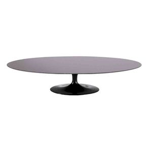 Mesa Saarinen Oval Centro São Gabriel 120x80cm Base Preta