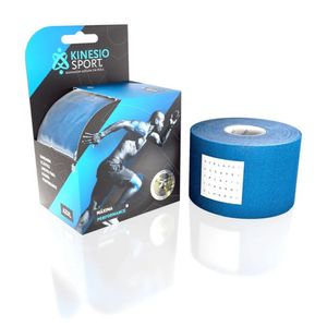 Bandagem Elástica Adesiva 5m X 5cm - Azul - Kinesiosport
