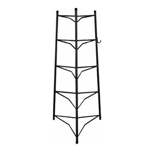 Tripé Porta Panelas Estrela Preto 5 Compartimentos 82Cm