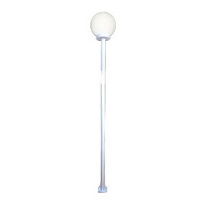 Poste E Luminária Colonial Globo G De Jardim Branco 100Cm