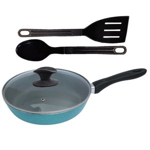 Frigideira Azul Antiaderente Em Cerâmica Talher 02 Cb 16Cm
