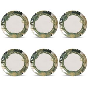 Conjunto De Pratos Rasos 06 Peças Coup Foliage Porto Brasil