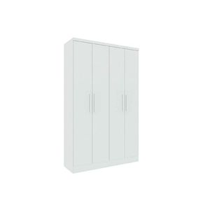 Guarda Roupa Solteiro 4 Portas E 2 Gavetas Amsterdam Branco-neve - Tcil Móveis
