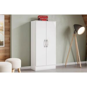 Armário Multiuso Lavanderia Zafira C- 2 Portas Branco - Henn