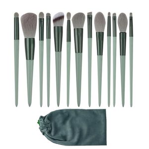 Pincel Kit 13 Peças Maquiagem Bolsa Po Compacto