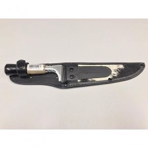Faca Inox Cabo Torneado De Chifre 180mm Hickmann Zebu 201/8